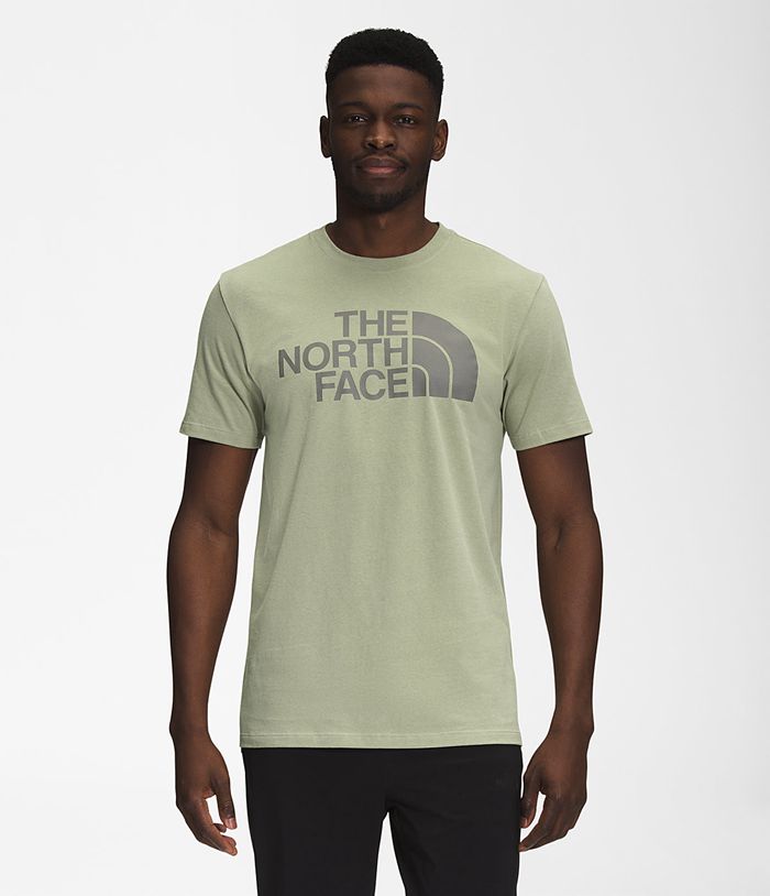 Camiseta The North Face Hombre Manga Corta Half Dome Verde - Peru 70248XMOC